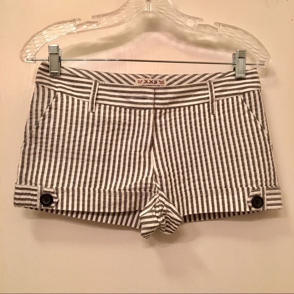 Striped Shorts w/ Cuffs